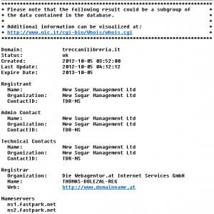 Treccani.it - Whois - Clicca per ingrandire Treccani.it - Whois